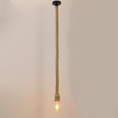 Industrial Simple Shape Hemp Rope Down Lighting Pendant for Dining Room