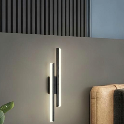 Linear Modern Wall Mount Light Fixture Metal for Living Room