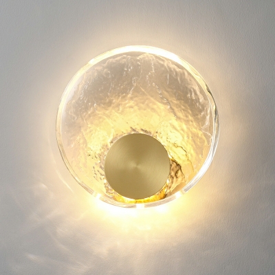 Modern Round Shape 1 Light Crystal Wall Mounted Light for Bedroom