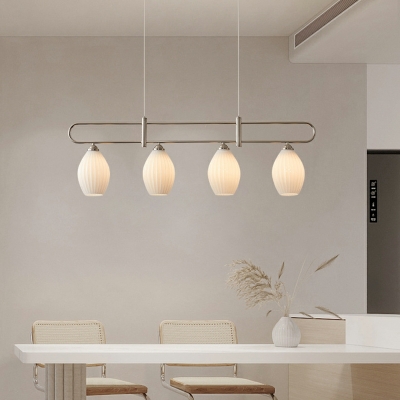 Modern Unique Shape 4 Lights Island Chandelier Lights for Dining Room