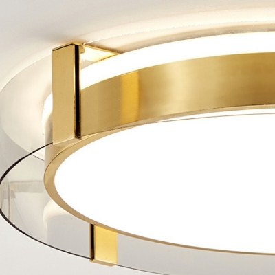 Round Modern Flush Mount Ceiling Lights Glass for Living Room