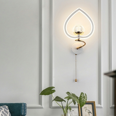 Bend Modern Wall Mounted Light Fixture Metal for Living Room