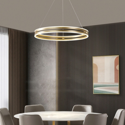Inner Ring Modern chandelier lighting fixtures Metal for Living Room