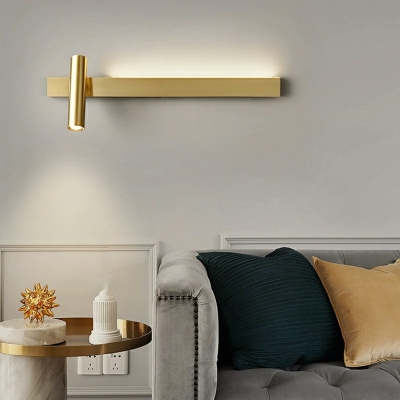 Contemporary Style Cylinder Shape Metal Sconce Light Fixture for Living Room