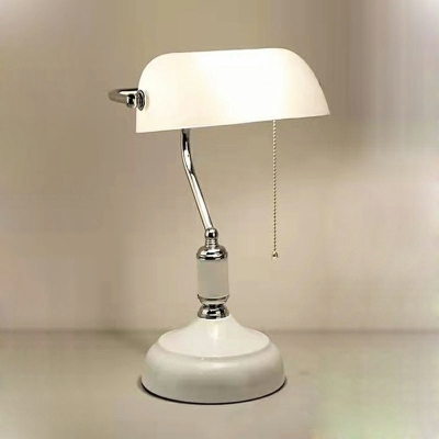 Contemporary Style Vintage Table Lamp with Glass Shade for Living Room