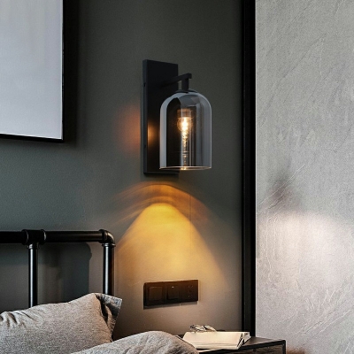 Cylindrical Modern Wall Lighting Fixtures Glass for Bed Room