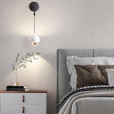Globe Modern Metal Sconce Light Fixtures 1 Light for Bed Room