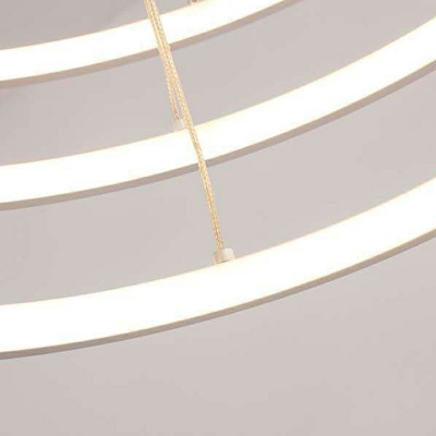 Modern Style Ring Shape Metal 3 Lights Ceiling Pendant Light for Dining Room