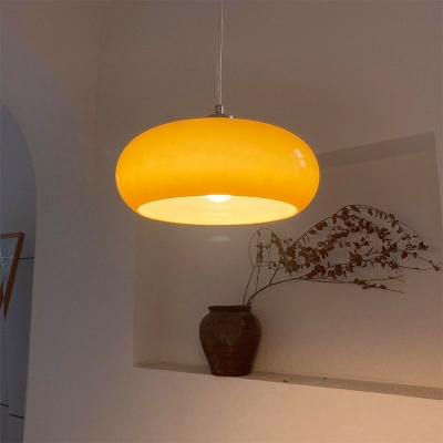 Modern Style Simple Shape 1 Light Glass Down Lighting Pendant for Living Room