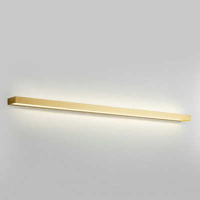 Nordic Gold Aluminum Rectangle Minimalist Vanity Lights for Bathroom