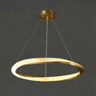 Arcylic Ring Chandelier Lighting Fixtures Modern for Living Room
