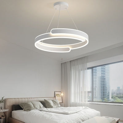 Ring Modern Hanging Pendant Lights Acrylic White for Living Room