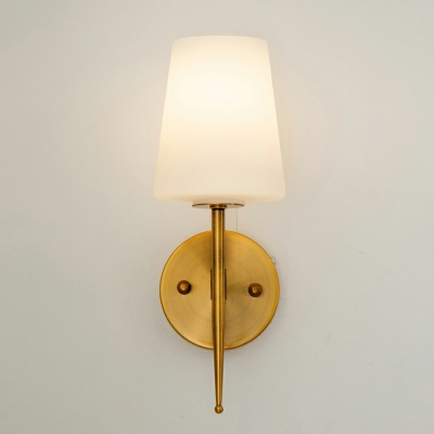 Industrial Style Simple 2-Lights Wall Lamp with Glass Shade for Living Room