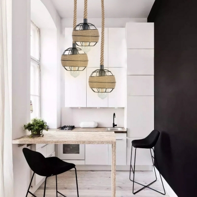 Industrial Unique Shape 1 Light Metal Down Lighting Pendant for Living Room