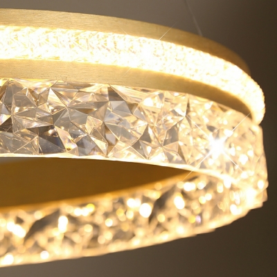 Modern Ring Shape 1 Light Metal Pendant Light Fixtures for Dining Room