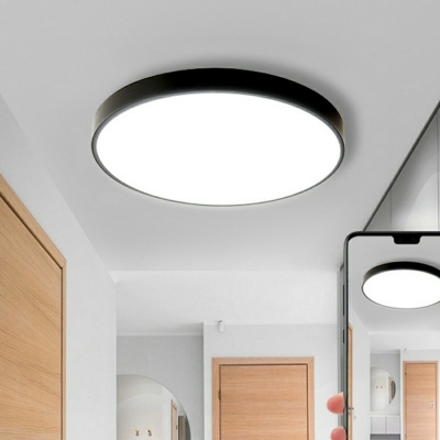 Modern Round Shape Metal Flush Ceiling Light for Living Room