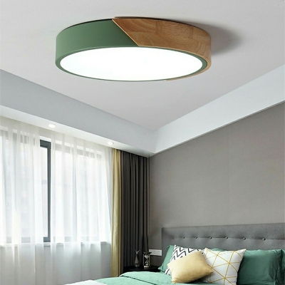 Modern Style Round Shape Metal Flush Ceiling Light for Living Room