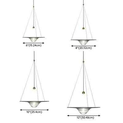 Modern Style Unique Shape 1 Light Glass Suspension Pendant for Dining Room