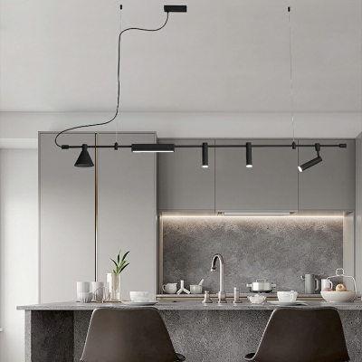 Modern Style Unique Shape Metal over Island Lighting for Dining Room