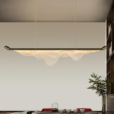 Modern Style Unique Shape Wood Chandelier Light Fixture for Dining Room