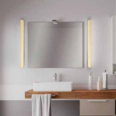 Nordic Gold Aluminum Rectangle Minimalist Vanity Lights for Bathroom