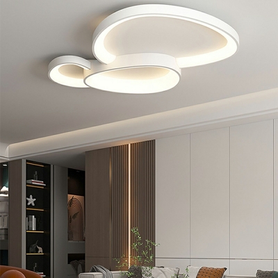Unique Shape Modern Flush Mount Ceiling Lighting Fixture for Dining Room
