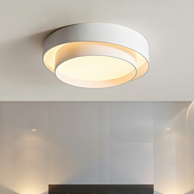 White Flush Mount Light Fixtures Modern Acrylic for Living Room