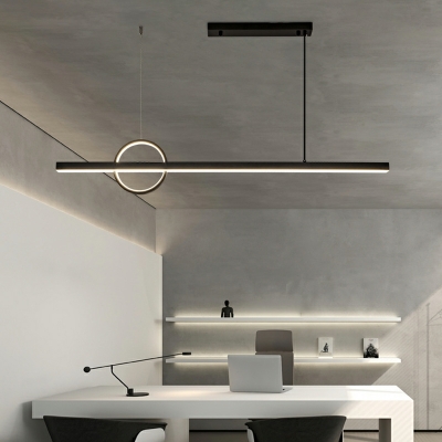 Modern Style Line Shape Chandelier Light Fixture for Dining Room
