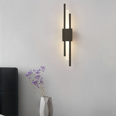 Modern Style Unique Shape 2 Lights Metal Wall Mounted Light for Bedroom
