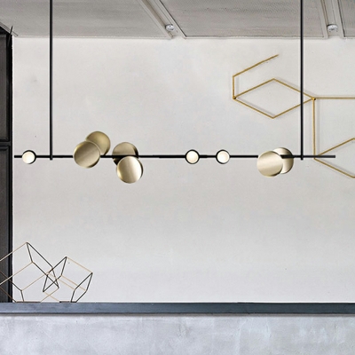 Modern Style Unique Shape Metal Island Chandelier Lights for Living Room