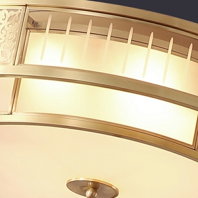 Round Modern Flush Mount Ceiling Light Fixture Glass for Bed Room