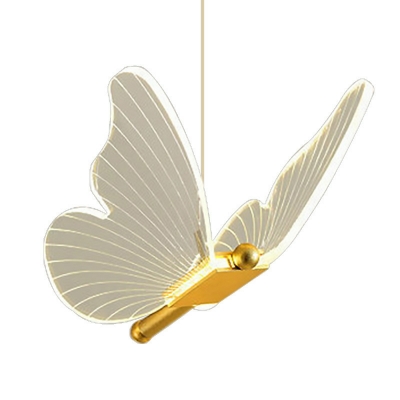 Butterfly Modern Pendant Ceiling Lights Acrylic for Bed Room