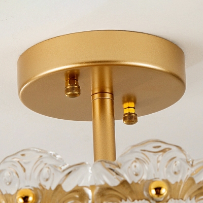 Cylinder Traditional Flush Mount Lighting Glass for Living Room