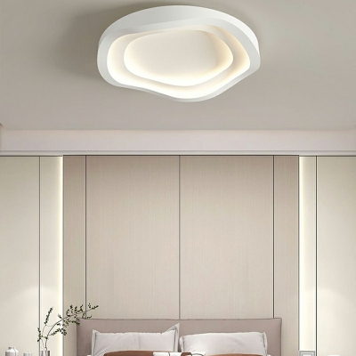 Round Flush Mount Light Fixtures Acrylic Modern for Living Room