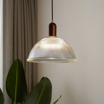 Bowl Ruffle Glass Pendant Light Fixtures Modern for Living Room