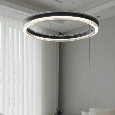 Contemporary Style Round Neck Chandelier Light for Living Room