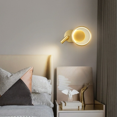 Modern Style Unique Shape 2 Lights Metal Flush Mount Wall Sconce for Bedroom