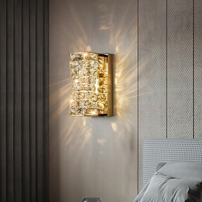 Modern Style Unique Shape Crystal Wall Mounted Lamp for Dining Room