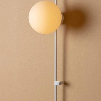 Pencil Arm Modern Wall Sconce Lighting Glass 1 Light for Living Room