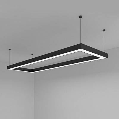1 Light Modern Metal Simple Shape Hanging Pendant Lights for Office