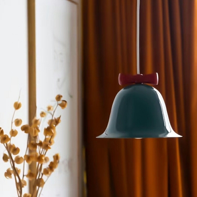 Modern Style Bell Shape Metal Hanging Ceiling Light for Living Room