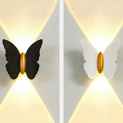 Butterfly Modern Outdoor Wall Mount Light Fixture Metal 1-Light