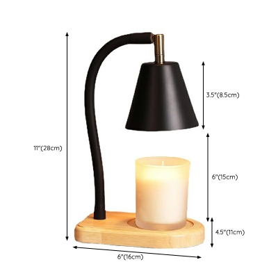 Creative Rotatable Retro Wood Base Modern Adjustable Table Lamp Indoor(without Aromatherapy Candles)