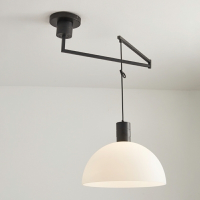 Dome Metal Pendant Lighting Fixtures Modern 1 Light for Living Room