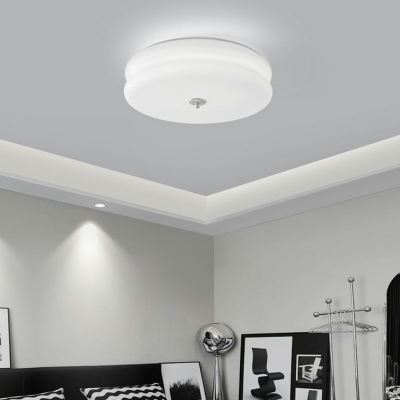 Modern Simple Shape 1 Light Glass Flush Ceiling Light Fixture for Living Room