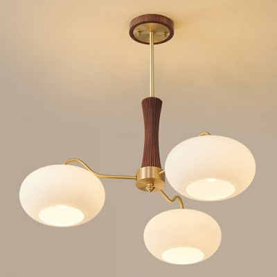 Modern Style Bowl Shape Glass Ceiling Pendant Light for Dining Room