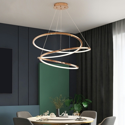 Modern Style Line Shape 1 Light LED Chandelier Pendant Light for Living Room