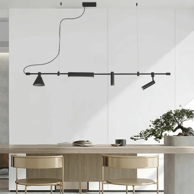 Modern Style Unique Shape Metal over Island Lighting for Dining Room