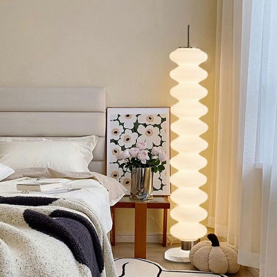 Contemporary Style Unique Shape Acrylic Floor Lamp in White for Living Room