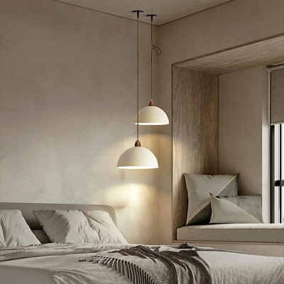 Dome Modern Pendant Lighting Fixtures Metal 1-Light for Living Room